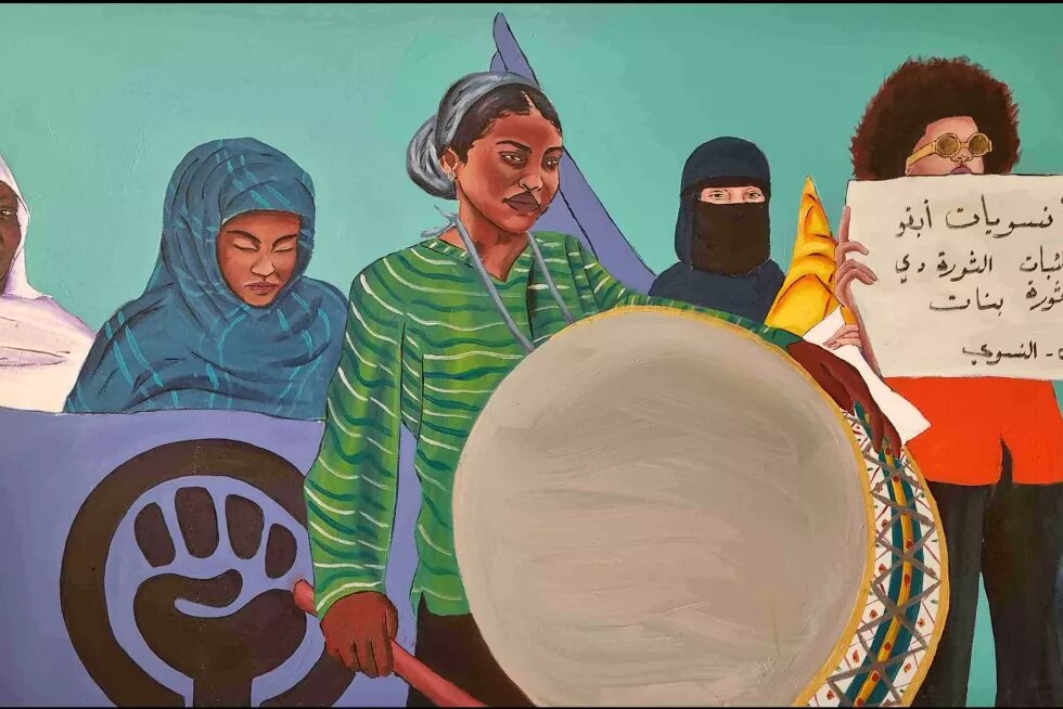Painting Sudanese women's protest