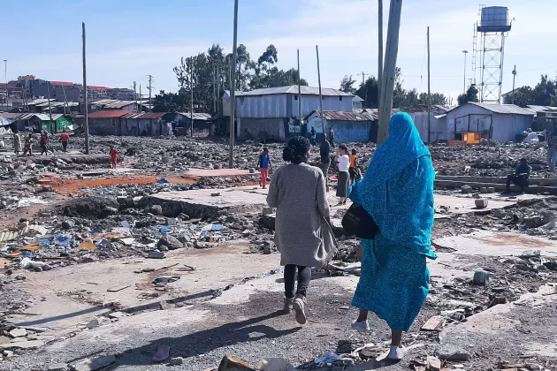 Demolitions in Mukuru area of Nairobi left many families homeless (Photo: Brighton Ochieng Odwar)