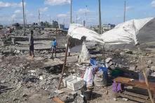 Food stall in the midst of the demolished areas of Mukuru (Photo: Brighton Ochieng Odwar)